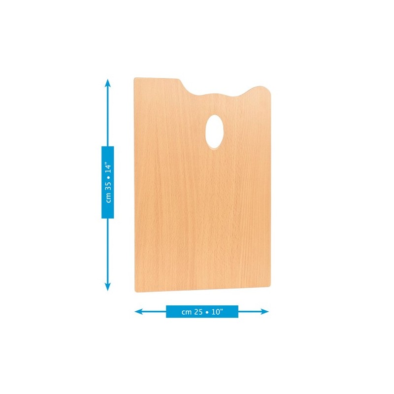 Fine art shop - Rectangular wooden paddle Mabef, 25x35 cm. | totenart.com