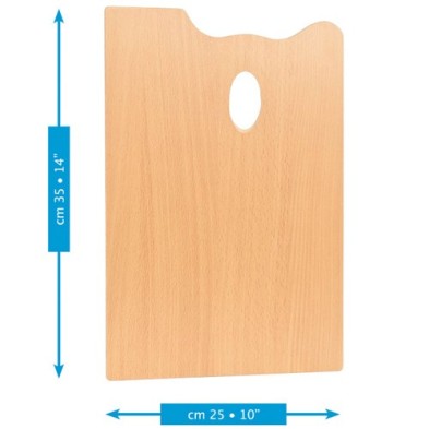  Fine art shop - Rectangular wooden paddle Mabef, 25x35 cm. | totenart.com