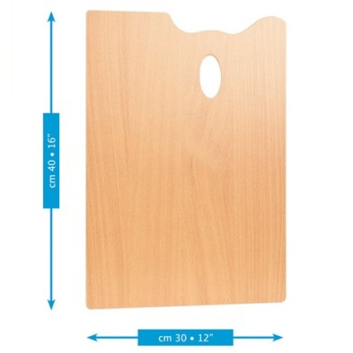  Fine art shop - Rectangular wooden paddle Mabef, 30x40 cm. | totenart.com