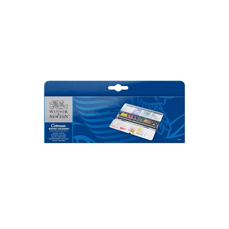 Fine art shop - Box Metal Cotman Watercolour 12 1/2 godets  | totenart.com