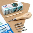 Fine art shop - Linen cutter set with 5 gouges Milan | totenart.com 