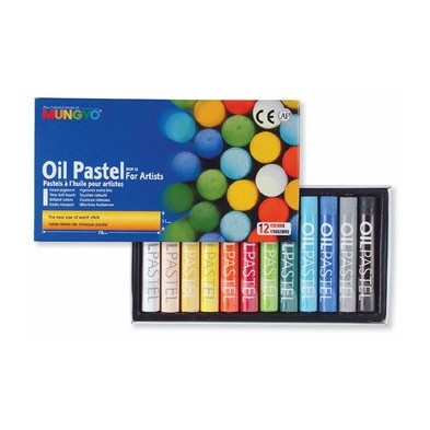  Fine art shop - Box of 12 assorted oil pastels MUNGYO  | totenart.com