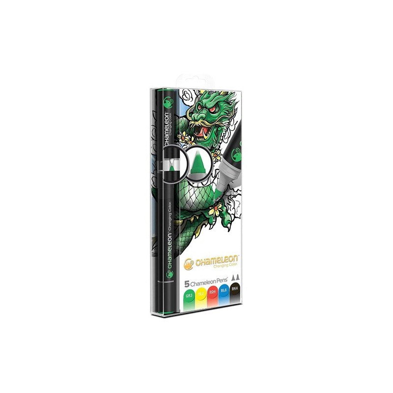 Fine art shop - Marker Case Chameleon, 5 Changing Color (Primary Colors) | totenart.com