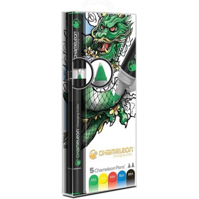 Fine art shop - Marker Case Chameleon, 5 Changing Color (Primary Colors) | totenart.com