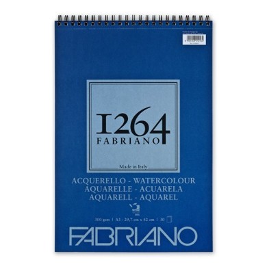  Fine art shop - Pad Fabriano 1264 Watercolour 300 gr, 21x29.7cm (A4), 30 s. | totenart.com