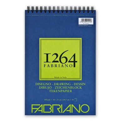  Fine art shop - Pad Fabriano 1264 Drawing 180 gr, 14,8x21cm (A5), 30 s. | totenart.com