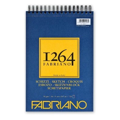  Fine art shop - Pad Fabriano 1264 Sketch 90 gr, 14,8x21cm (A5), 60 s. | totenart.com