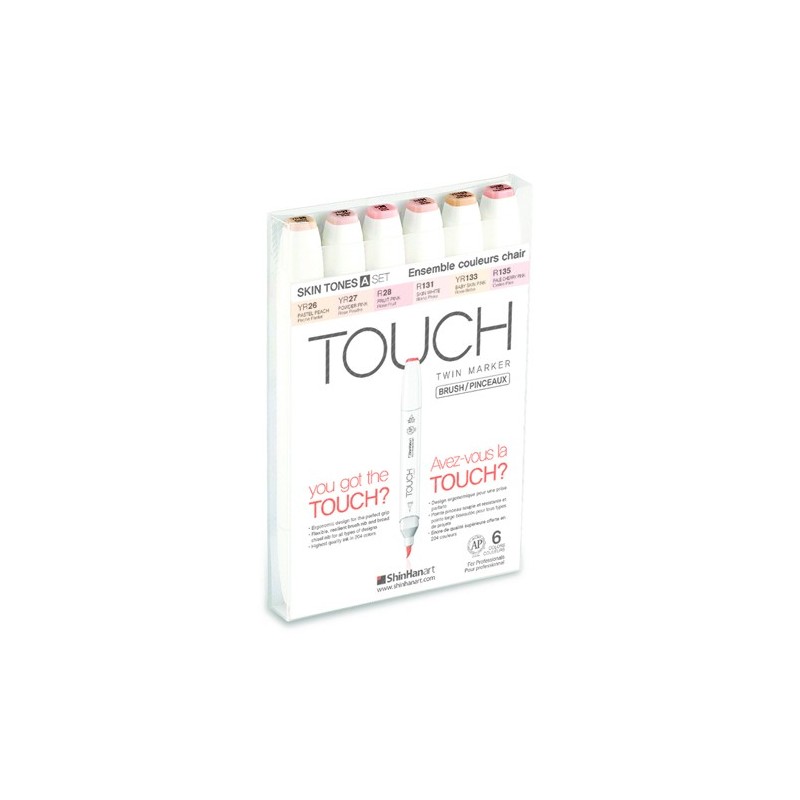 Fine art shop - TOUCH TWIN  6 brush marker Skin tones A set | totenart.com