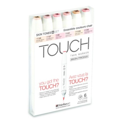 Fine art shop - TOUCH TWIN  6 brush marker Skin tones A set | totenart.com