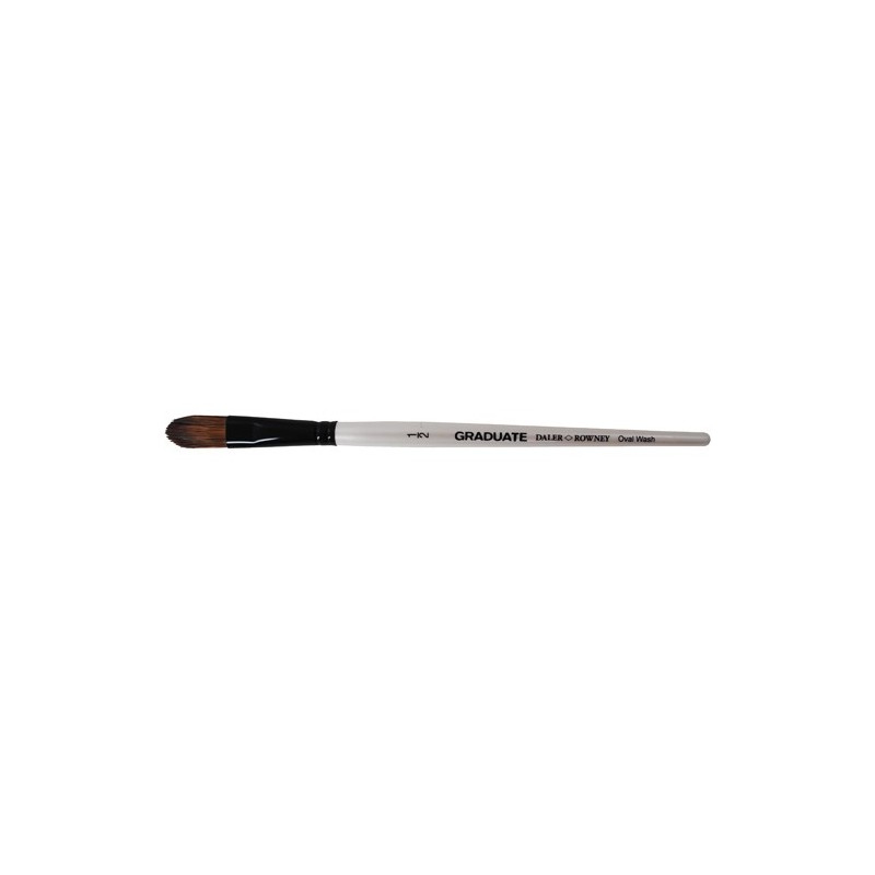 Fine art shop - Oval wash pony synthetic hair brush, Short handle, Graduate (1/2\") | totenart.com 