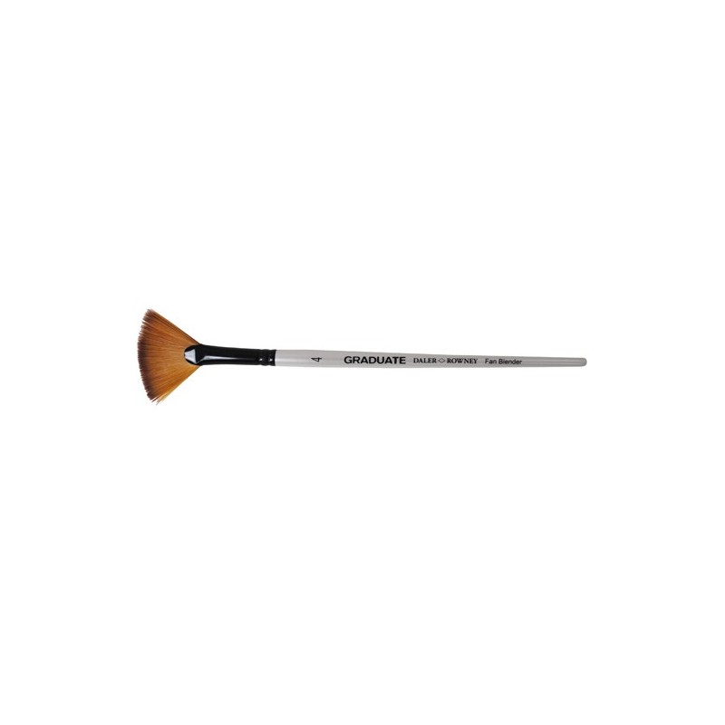 Fine art shop - Fan synthetic hair brush, Short handle, Graduate (nº 4) | totenart.com 