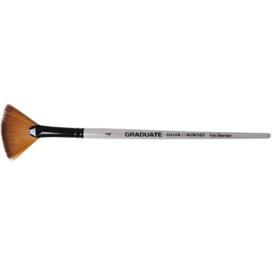 Fine art shop - Fan synthetic hair brush, Short handle, Graduate (nº 4) | totenart.com 