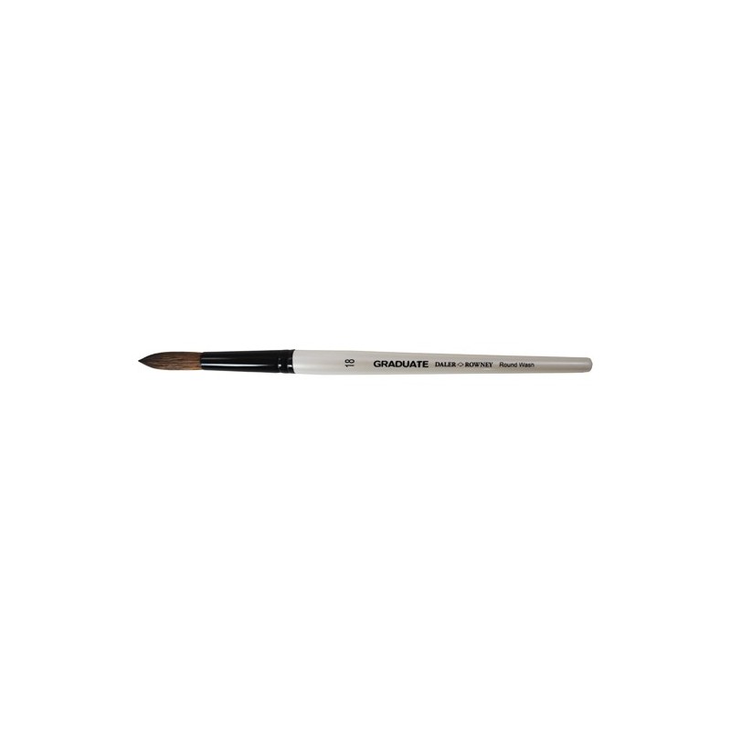 Fine art shop - Round wash pony synthetic hair brush, Short handle, Graduate (nº 18) | totenart.com 