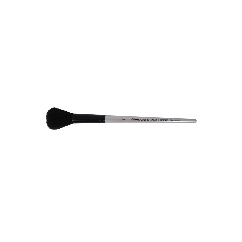 Fine art shop - Oval dark goat hair brush, Short handle, Graduate (1\") | totenart.com 