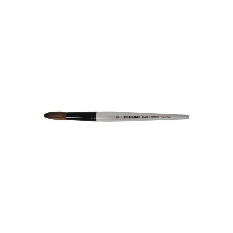 Fine art shop - Round wash pony synthetic hair brush, Short handle, Graduate (nº 30) | totenart.com 