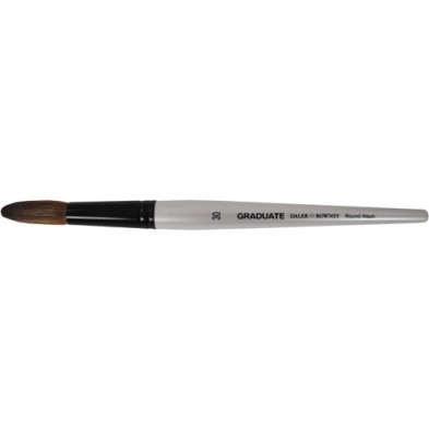 Fine art shop - Round wash pony synthetic hair brush, Short handle, Graduate (nº 30) | totenart.com 
