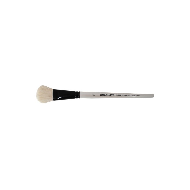 Fine art shop - Oval wash light goat hair brush, Short handle, Graduate (1\") | totenart.com 