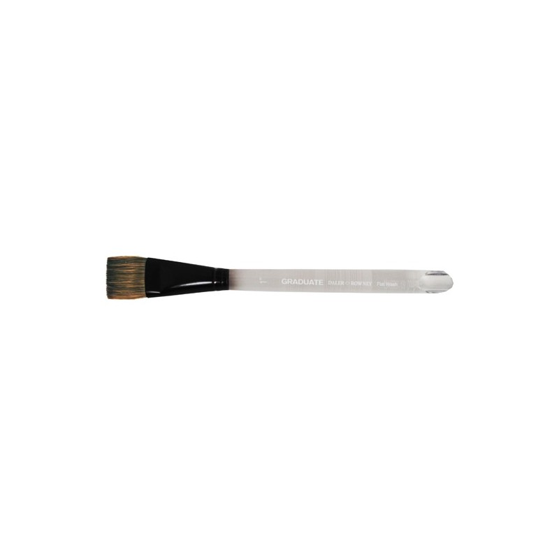 Fine art shop - Flat wash pony synthetic hair brush, Short handle, Graduate (1\") | totenart.com 