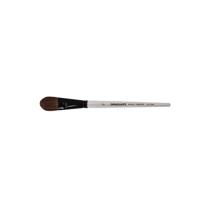 Fine art shop - Oval wash pony synthetic hair brush, Short handle, Graduate (1\") | totenart.com 