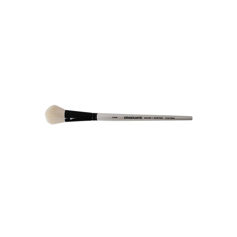 Fine art shop - Oval wash light goat hair brush, Short handle, Graduate (3/4\") | totenart.com 