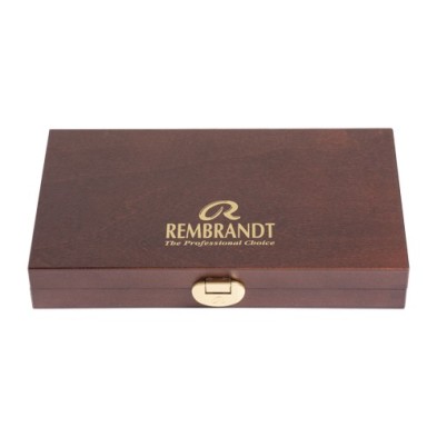 Fine art shop - Wooden box Traditional P 24 watercolors tablets Rembrandt | totenart.com