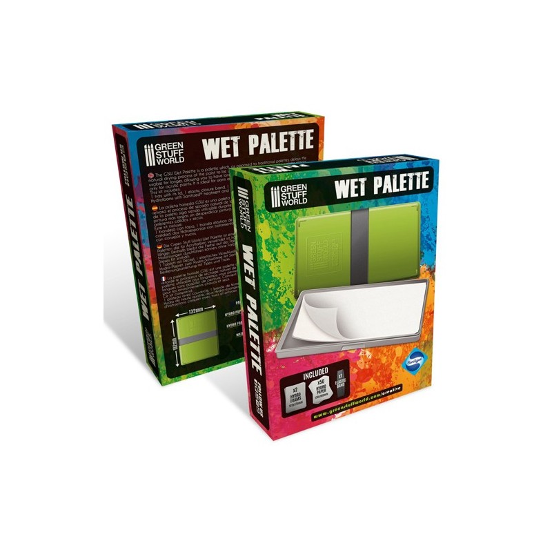  Fine art shop - Wet Palette with lid, 50 sheets, Green Stuff World (18,2 x 13,2 cm) | totenart.com