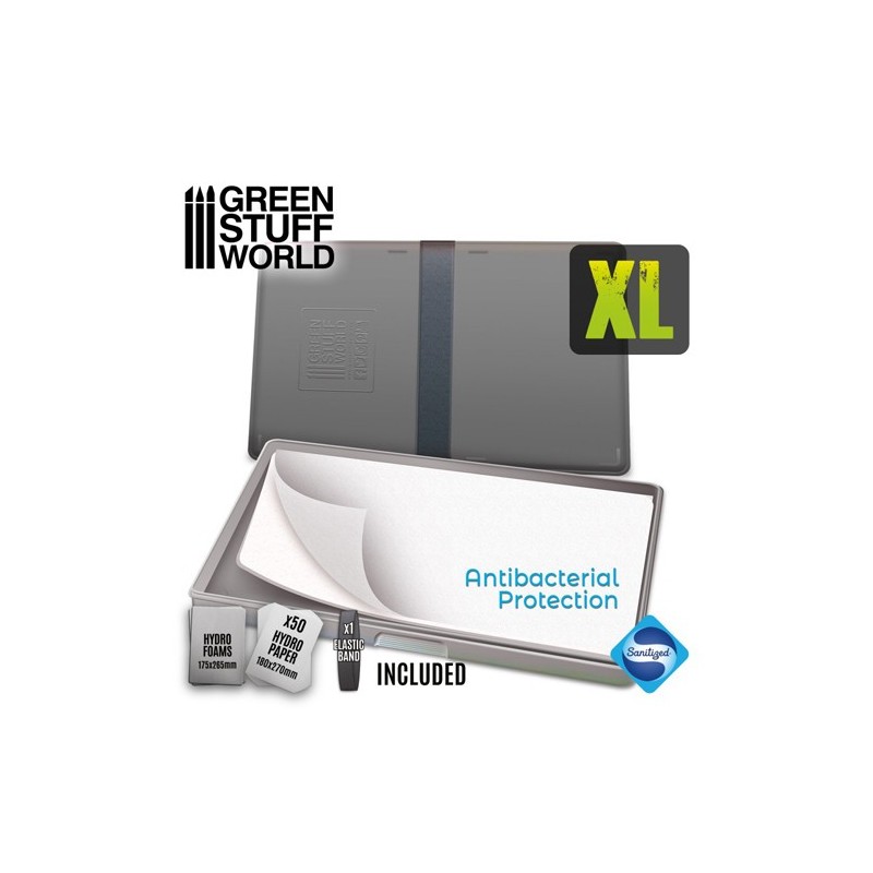  Fine art shop - Wet Palette XL with lid, 50 sheets, Green Stuff World (19 x 28 cm) | totenart.com