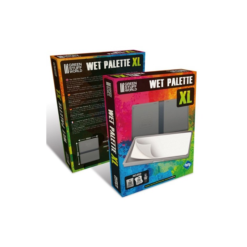  Fine art shop - Wet Palette XL with lid, 50 sheets, Green Stuff World (19 x 28 cm) | totenart.com