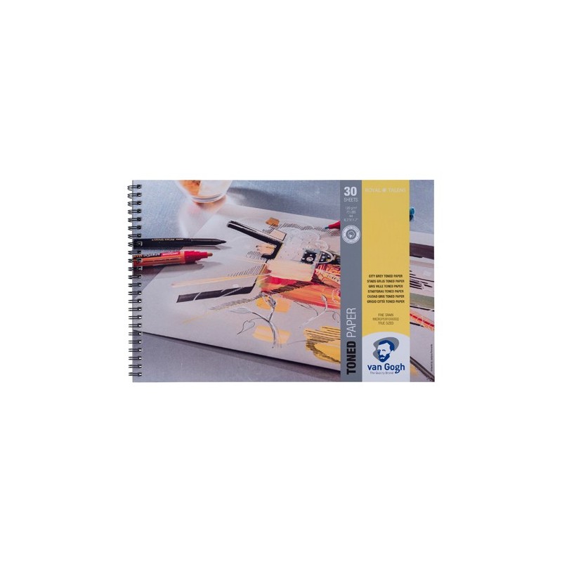  Fine art shop - Toned Paper Van Gogh Pad City Grey, 30 sheets, 120 gr (A4) | totenart.com