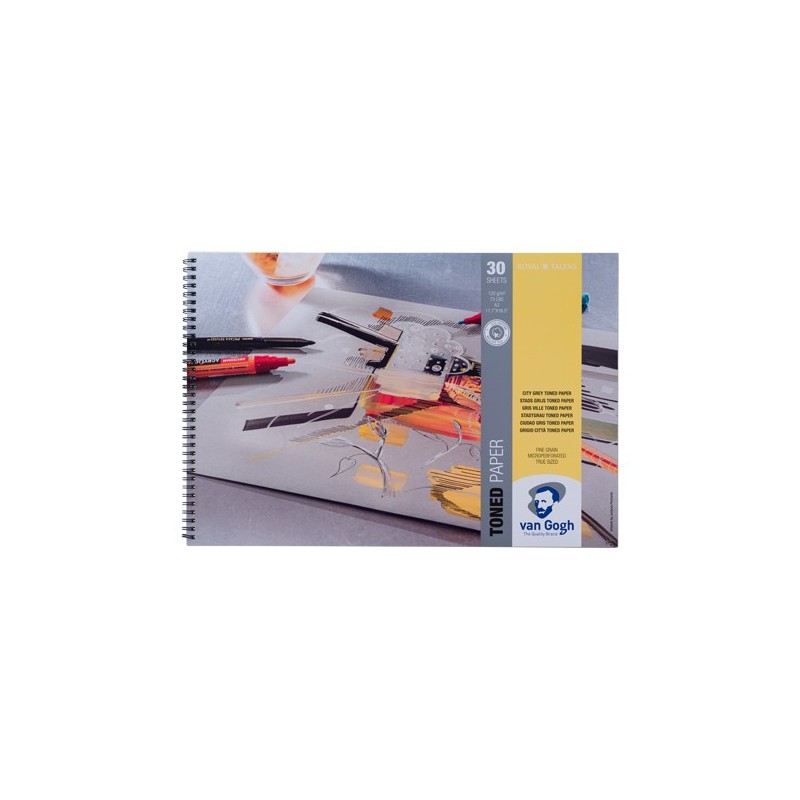  Fine art shop - Toned Paper Van Gogh Pad City Grey, 30 sheets, 120 gr (A3) | totenart.com