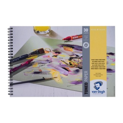  Fine art shop - Toned Paper Van Gogh Pad Forest Green, 30 sheets, 120 gr (A4) | totenart.com