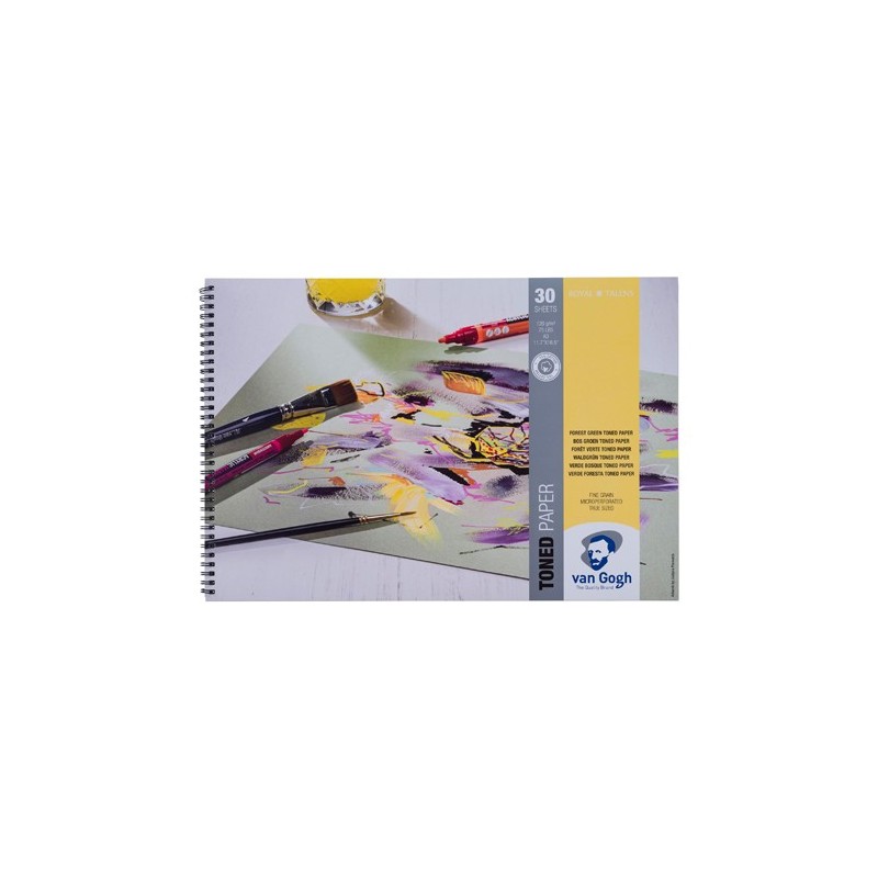  Fine art shop - Toned Paper Van Gogh Pad Forest Green, 30 sheets, 120 gr (A3) | totenart.com