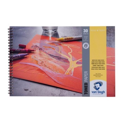  Fine art shop - Toned Paper Van Gogh Pad Earth Red, 30 sheets, 120 gr (A4) | totenart.com