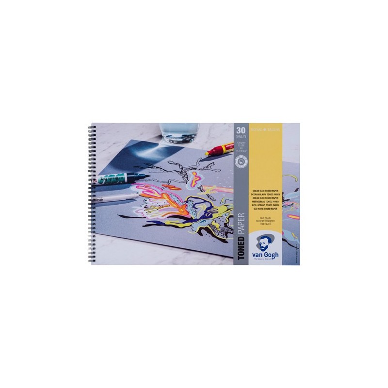  Fine art shop - Toned Paper Van Gogh Pad Ocean Blue, 30 sheets, 120 gr (A3) | totenart.com