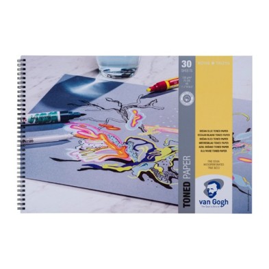  Fine art shop - Toned Paper Van Gogh Pad Ocean Blue, 30 sheets, 120 gr (A3) | totenart.com