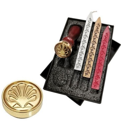 Set Caligraphy 3 Wax Sticks of colors and Shell Seal