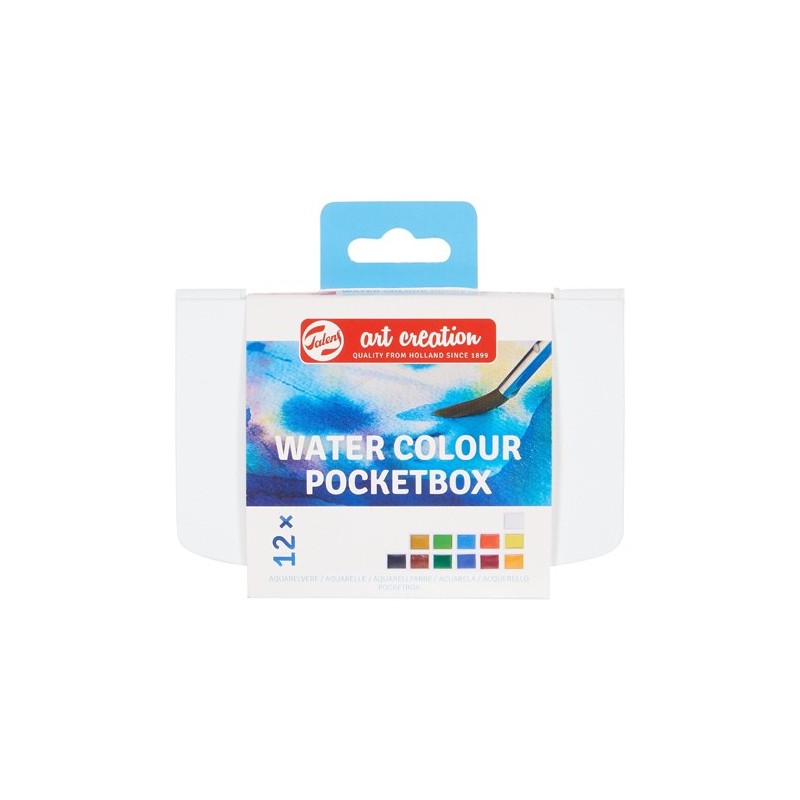 Fine art shop - Box 12 watercolors Van Gogh 1/2 godet and brush| totenart.com