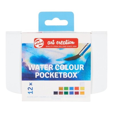 Fine art shop - Box 12 watercolors Van Gogh 1/2 godet and brush| totenart.com