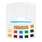 Fine art shop - Box 12 watercolors Van Gogh 1/2 godet and brush| totenart.com