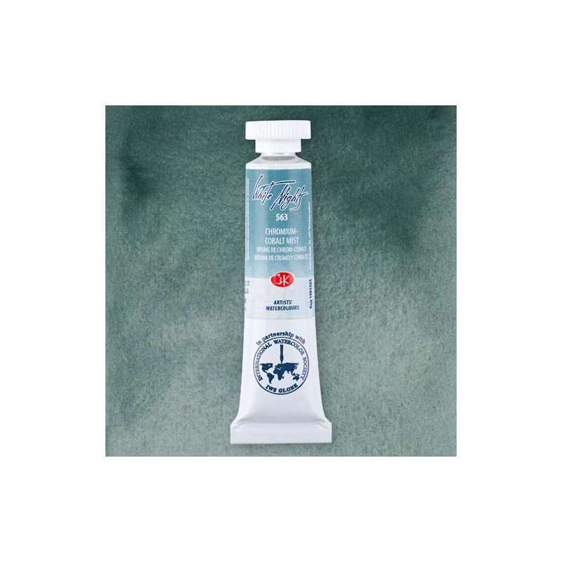 Fine art shop - White Nights Watercolors in tube 10 ml. Chromium Cobalt Mist 563 | totenart.com