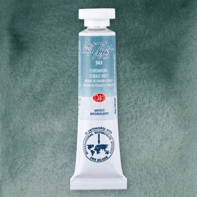 Fine art shop - White Nights Watercolors in tube 10 ml. Chromium Cobalt Mist 563 | totenart.com
