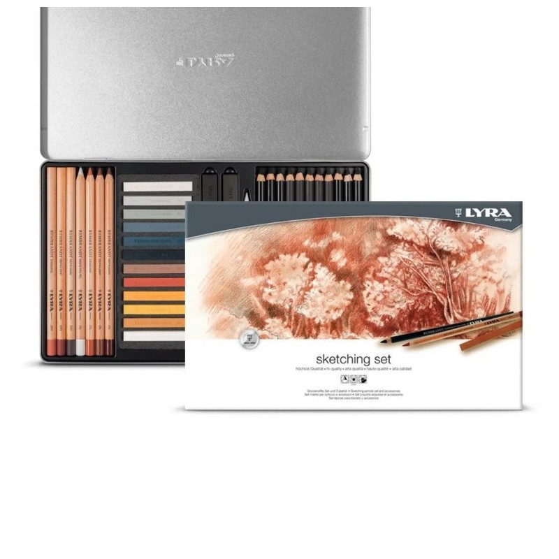 Fine art shop - Metallic Case Sketching Set 35 pieces, Lyra | totenart.com