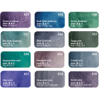 Fine art shop - Set of 12 godets GRANULATED EFFECT, plastic case, White Nights | totenart.com