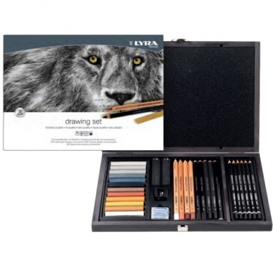Fine art shop - Wooden Case Drawing Set 31 pieces, Lyra | totenart.com