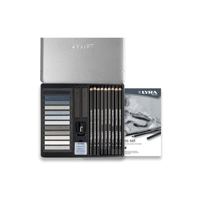 Fine art shop - Metallic Case Set Grey Tones 25 pieces, Lyra | totenart.com