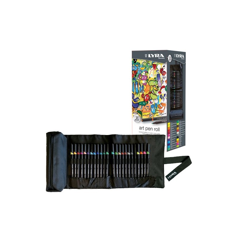 Fine art shop - Fabric Roll-up Case 24 Art Pen Markers, Lyra | totenart.com