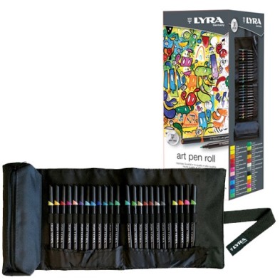 Fine art shop - Fabric Roll-up Case 24 Art Pen Markers, Lyra | totenart.com