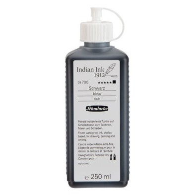 Fine art shop - Black Indian Ink 250 ml. Schmincke | totenart.com