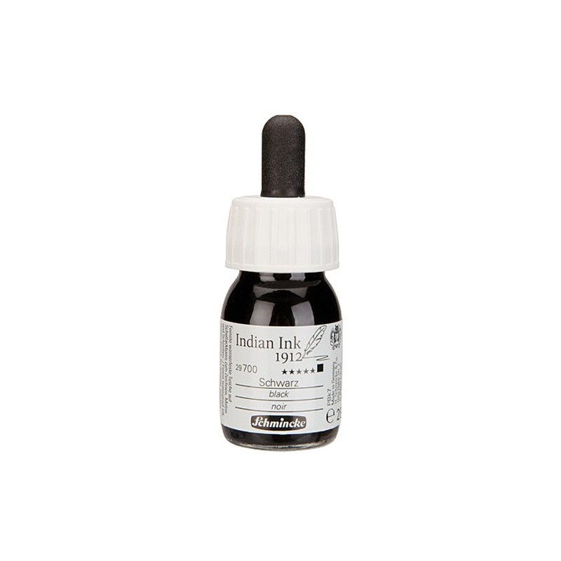 Fine art shop - Black Indian Ink 28 ml. Schmincke | totenart.com
