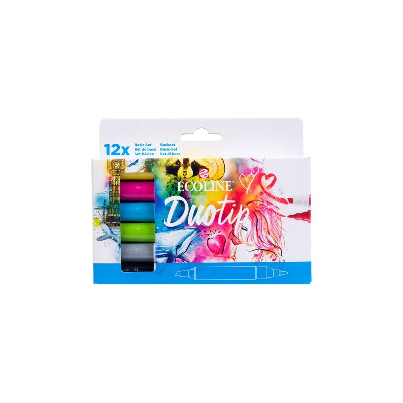 Fine art shop - Ecoline Marker  Duo Tip Basic Set 12 Marker | totenart.com